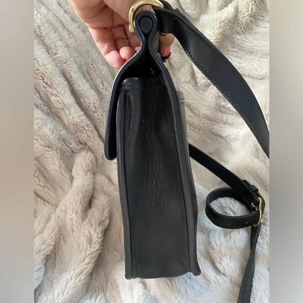 Vintage Coach Black Leather Murphy Crossbody Bag 9930 - Picture 6 of 13